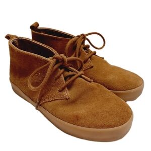 🍒 GAP Suede Chukka Ankle Boots Childs Lace-Up Shoes Booties Tan Kids Youth Sz 1